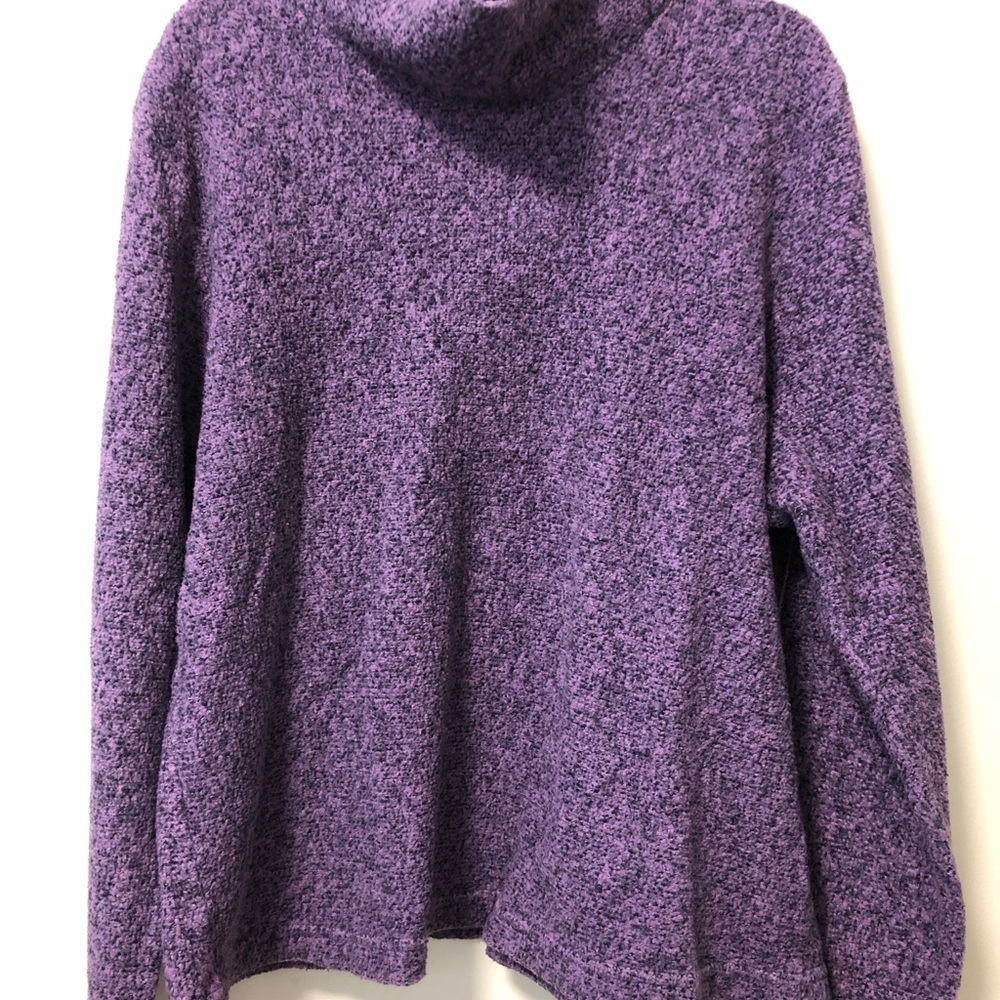 Cut Loose Heathered Purple Cowl Neck Sweater Size S/M